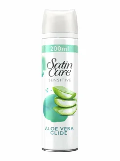 Vartalonhoito-Gillette Satin Care Sensitive -ihokarvanajogeeli 200 ml