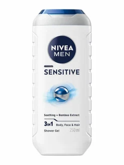 Vartalonhoito-NIVEA MEN Sensitive Shower Gel -suihkugeeli, 250ml