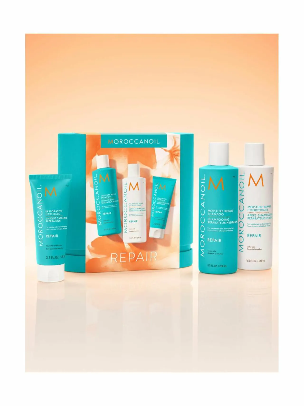 Hiustenhoitopakkaukset-Moroccanoil Spring Repair Kit -hiustenhoitopakkaus
