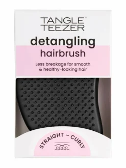 Hiustarvikkeet-Tangle Teezer Straight & Curly Original Detangler Black -hiusharja MUSTA