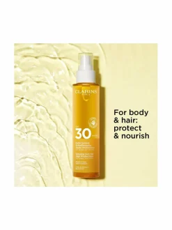 Aurinkotuotteet-Clarins Sun Body Care Oil Mist SPF 30 -aurinkosuojasuihke