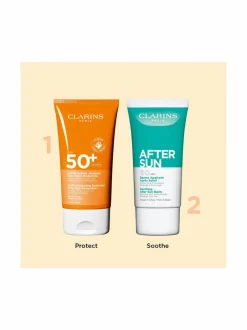 Aurinkotuotteet-Clarins Sun Body Youth protecting sunscreen spf50+ -aurinkovoide
