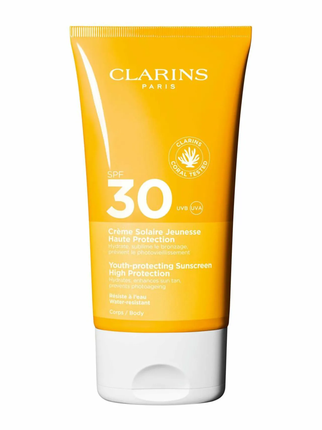 Aurinkotuotteet-Clarins Sun Body Youth protecting sunscreen spf30 -aurinkosuojavoide