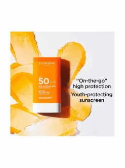 Aurinkotuotteet-Clarins Sun Face Invisible sun care stick spf50 -aurinkosuojapuikko