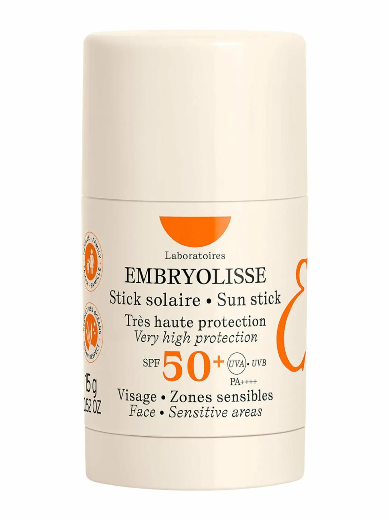 Aurinkotuotteet-Embryolisse Sun Stick SPF 50+ -aurinkosuojapuikko