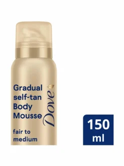 Aurinkotuotteet-Dove Tanning Mousse Fair to -itseruskettava vaahto 150 ml MEDIUM