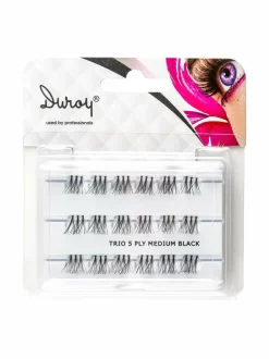 Meikkaustarvikkeet-Duroy Trio Eye Lash Flare Medium 5 -tupsuripset MUSTA