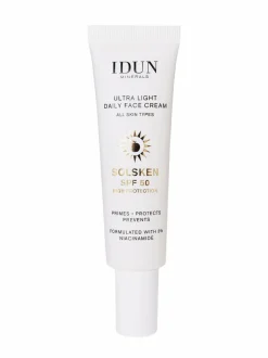 Kasvojenhoito-Idun Minerals Ultra Light Daily Face Cream Solsken SPF 50 -kasvovoide