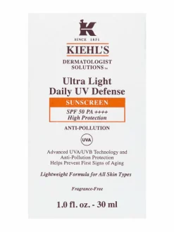 Aurinkotuotteet-Kiehl's Ultra Light Daily UV Defense SPF50+ -aurinkosuojavoide kasvoille 30 ml