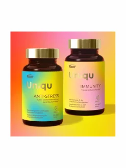 Apteekin Terveystuotteet-Uniqu Anti-Stress 60tabl. & Immunity 90tabl.
