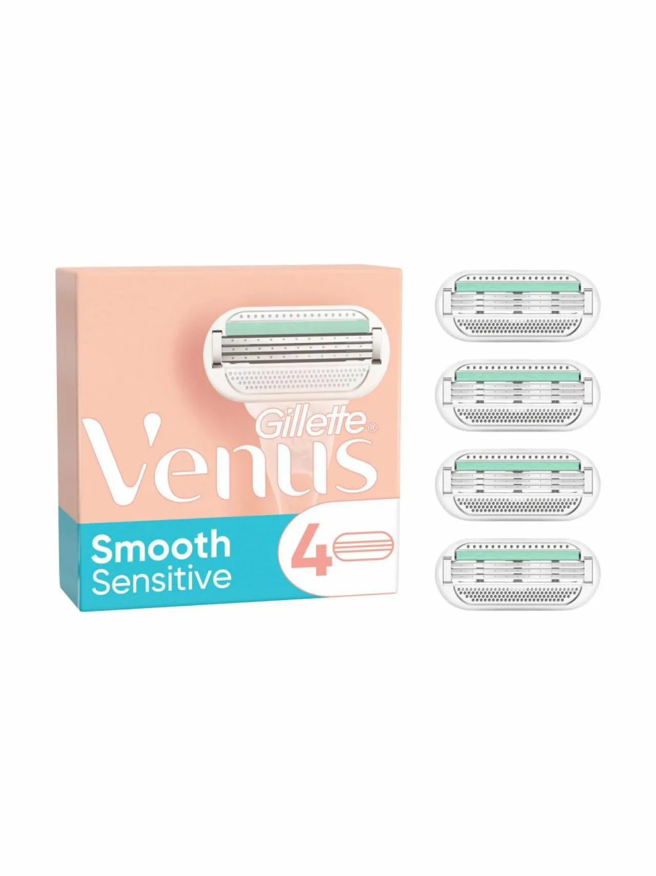 Vartalonhoito-Gillette Venus Smooth Sensitive blade 4 pcs -höylän 4 vaihtoterää NOCOL