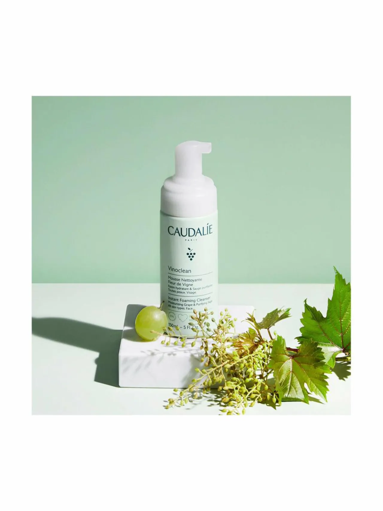 Kasvojenhoito-Caudalie Vinoclean Instant Foaming Cleanser -puhdistusvaahto, 150ml
