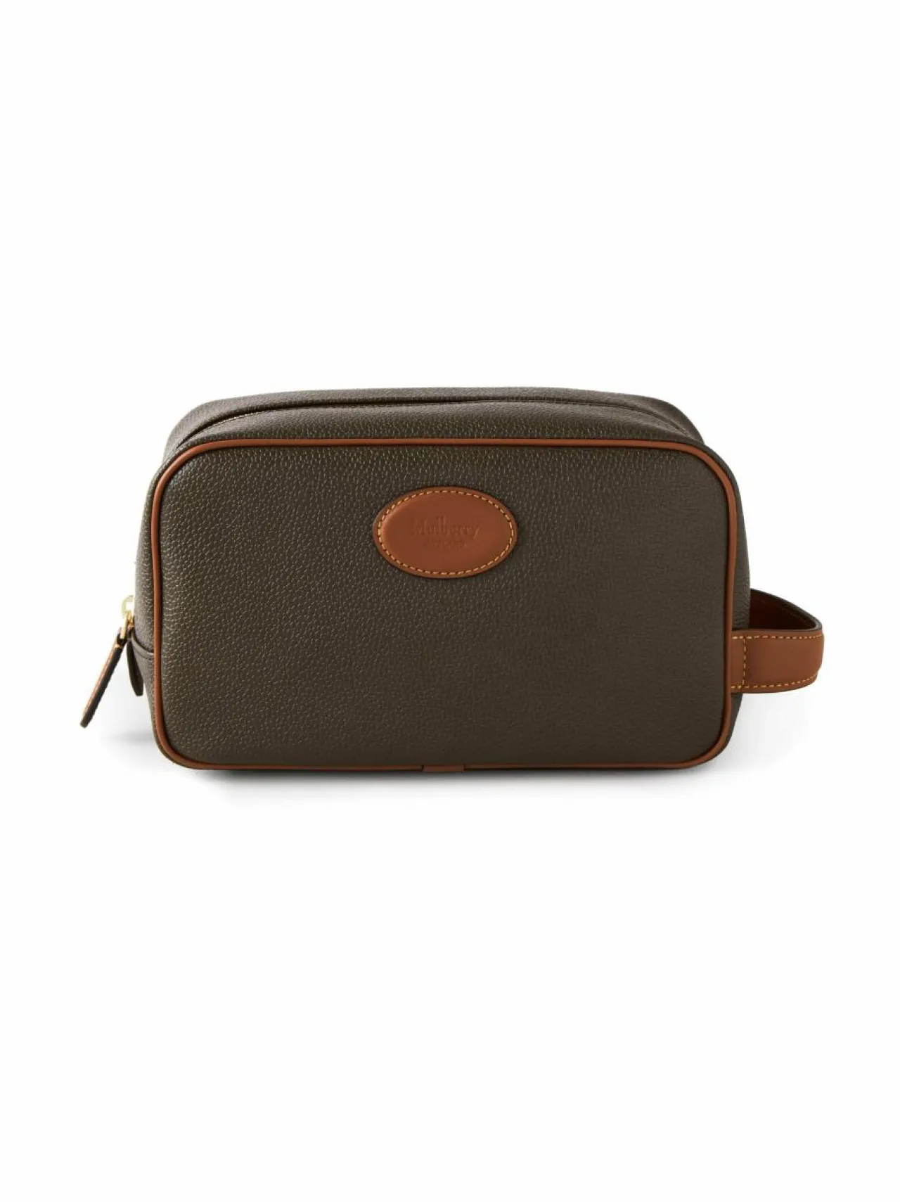 Toiletti- & Meikkilaukut-Mulberry Wash Case Scotchgrain -toilettilaukku Q330 MOLE-COGNAC