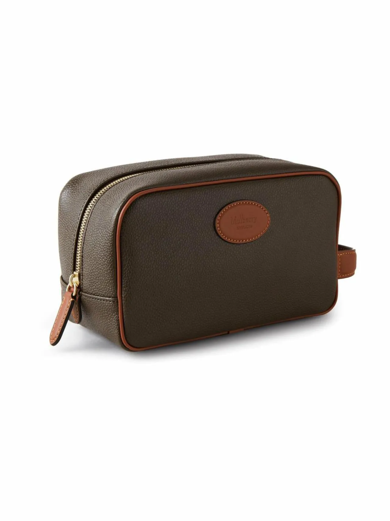 Toiletti- & Meikkilaukut-Mulberry Wash Case Scotchgrain -toilettilaukku Q330 MOLE-COGNAC