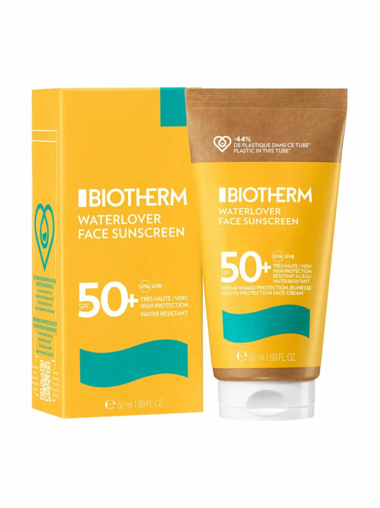 Aurinkotuotteet-Biotherm Waterlover Face Sunscreen SPF 50 -aurinkosuoja kasvoille 50 ml