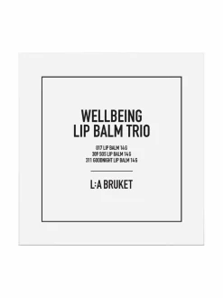Lahjapakkaukset|Ihonhoitopakkaukset-L:A Bruket Wellbeing Lip Balm Trio -huulivoidepakkaus, 3x14g