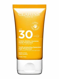 Aurinkotuotteet-Clarins Youth-protecting Sunscreen SPF 30 for face -aurinkosuojavoide